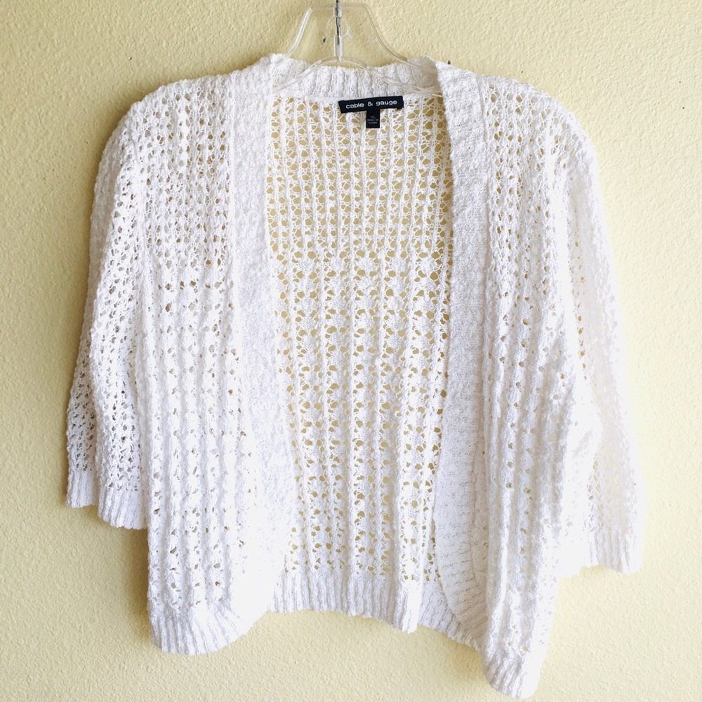 White Crocheted Bolero